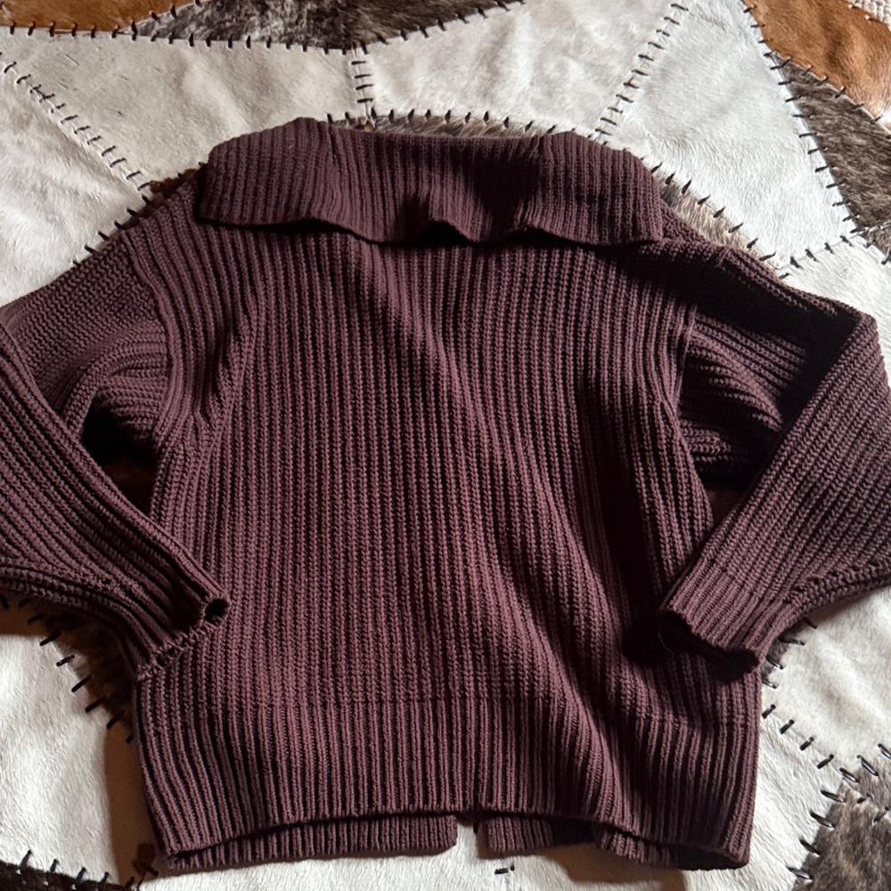 Free People Dark Brown Hooded Cardigan - Picture 8 of 8